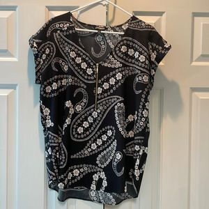 Express Women’s Black Floral Blouse